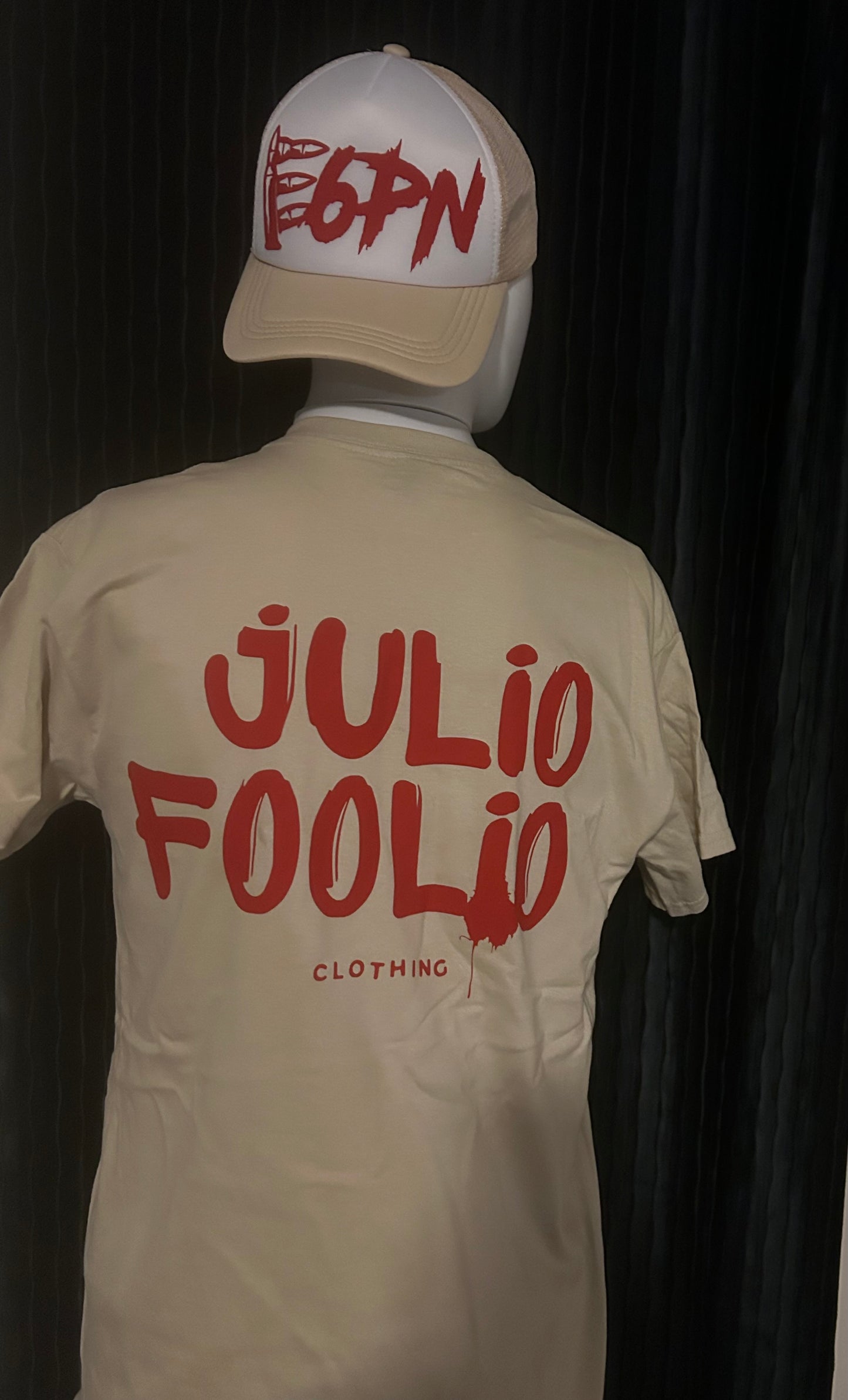 OFFICIAL JULIO FOOLIO E6PN BEIGE TEE SHIRT