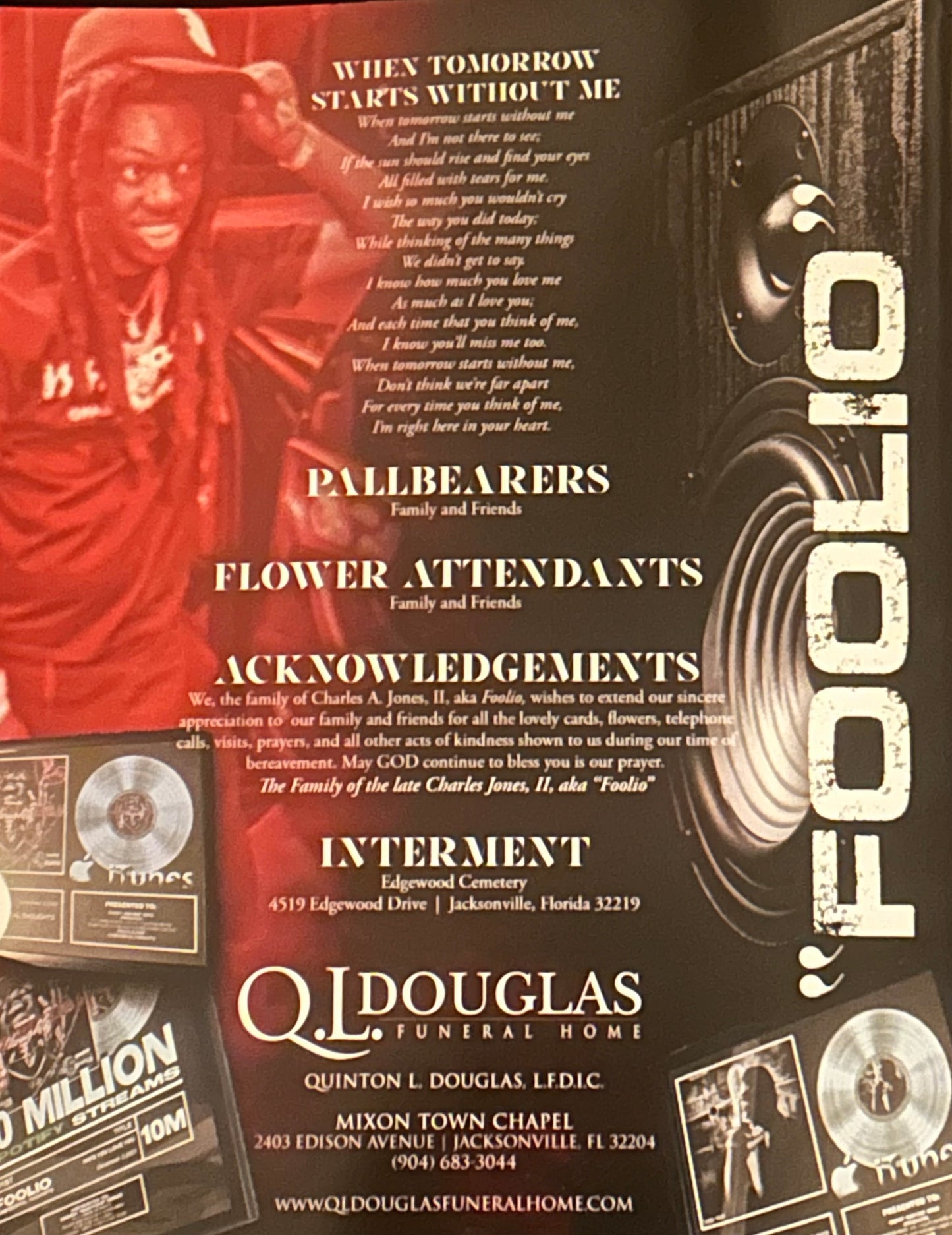 OFFICIAL JULIO FOOLIO OBITUARY