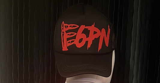 Black and Red E6PN Foolio Cap